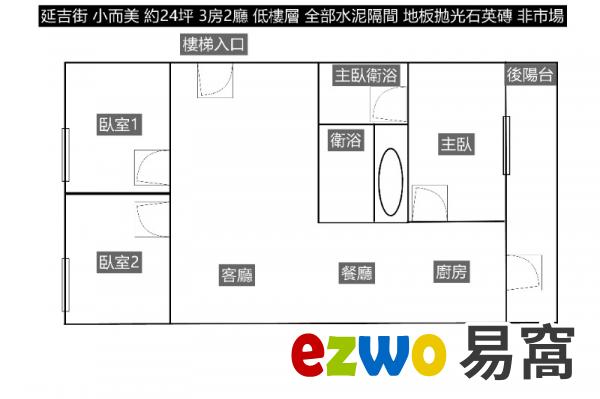 土城精華區 24坪 3房兩廳雙衛 方正格局 地點佳 生活機能絕佳 重劃區外全能住宅 投資自住皆宜 稀有釋出