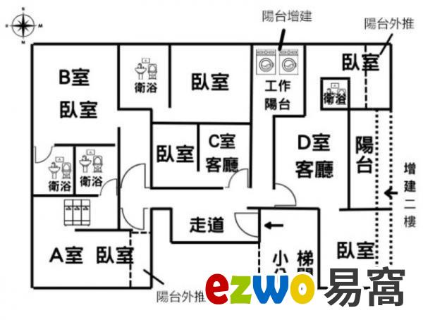 森林公園捷運站收租好屋，價格就看到5%投報率1998萬建物格局6房(室)2廳4衛